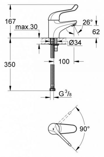 Смеситель Grohe Euroeco Speсial для раковины 32789000 ФОТО