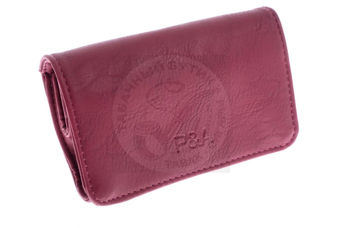 Кисет P&A для самокруток и табака, экокожа, бордо