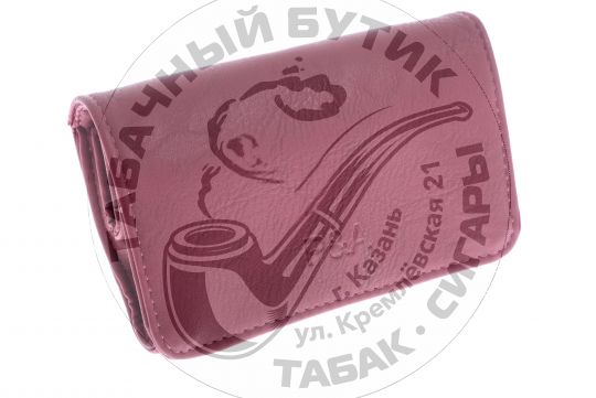 Кисет P&A для самокруток и табака, экокожа, бордо