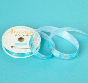 Лента атласная 15 мм Новый год