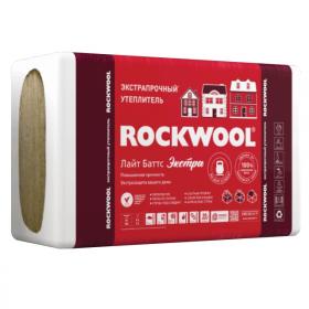 Утеплитель Rockwool ЛайтБаттс экстра 1000*600*50мм, 4.80м2, 0.240м3 (40-50 кг/м3)