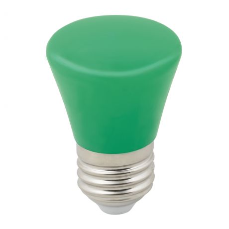 LED-D45-1W-GREEN-E27-FR-С BELL Лампа декоративная светодиодная. Форма Колокольчик. матовая. Цвет зеленый. Картон. ТМ Volpe.