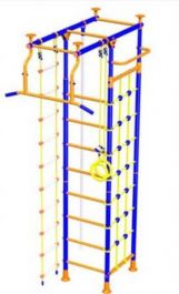 Детский спортивный комплекс "Модель № 11 (раздвижной турник широкого хвата изогнутой формы, сетка для лазания LINE-CENTER"
