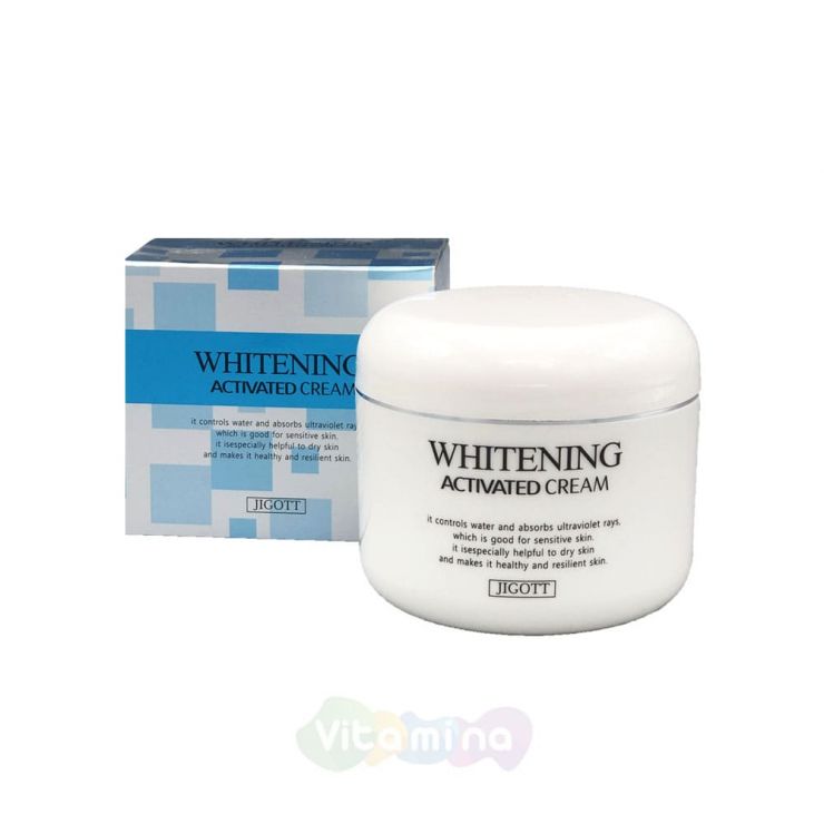 Jigott Отбеливающий крем для лица Whitening Activated Cream, 100 г