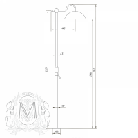 Душевая колонна с верхним душем Migliore Oxford ML.OXF-6371.BR 234х45 схема 2