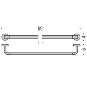 Полотенцедержатель Colombo Nordic 69 см B5211 схема 2