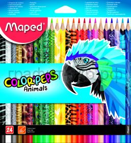 Карандаши цв.24цв.Maped Colotpeps Animals с декором 832224