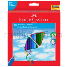 Карандаши цв.48цв.Faber-Castell ECO трехгранные 120548