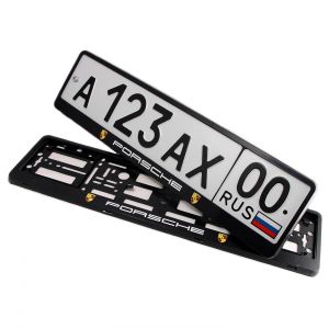 Номерные рамки для номера Porsche - черные