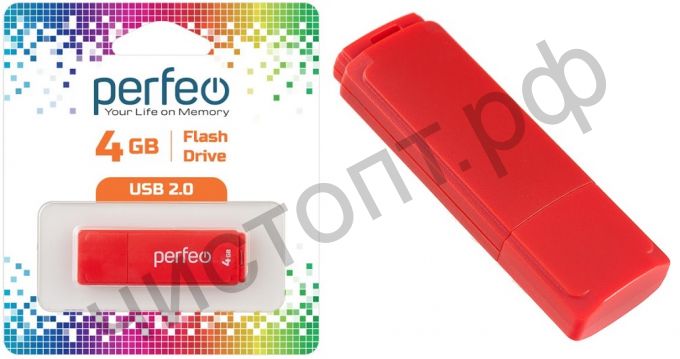 флэш-карта Perfeo 4GB C04 Red