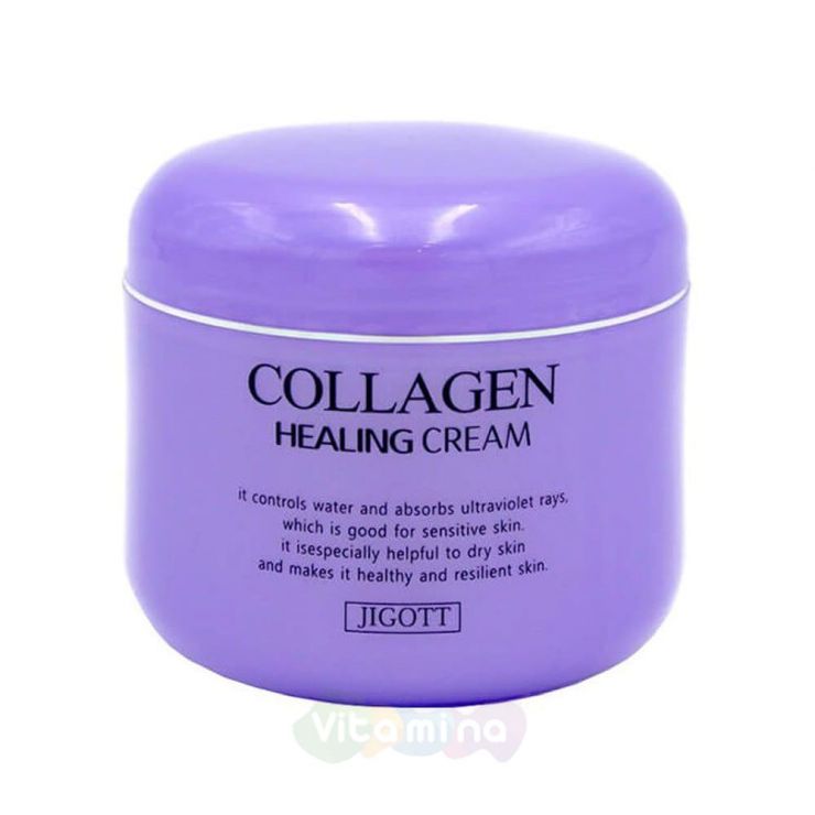 Jigott Питательный ночной крем с коллагеном Collagen Healing Cream, 100 мл