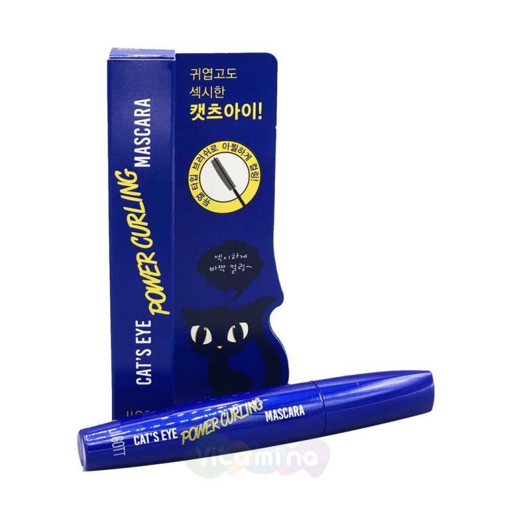 Jigott Тушь для ресниц подкручивающая Cat`S Eye Power Curling Mascara, 12 г