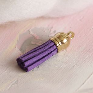 Кисточка декоративная сиреневая 4 см