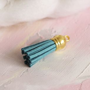 Кисточка декоративная бирюзовый 4 см