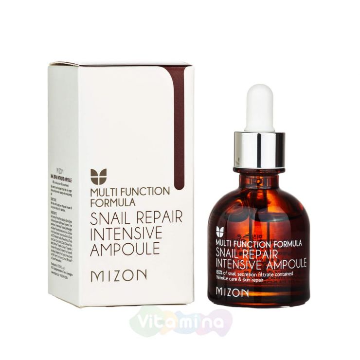 Сыворотка с экстрактом улитки - Mizon Snail Repair Intensive Ampoule
