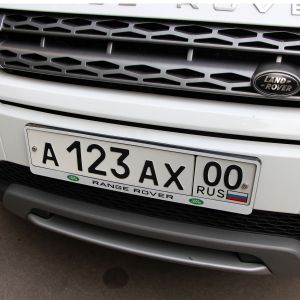 Номерные рамки для номера Land Rover Range Rover - белые