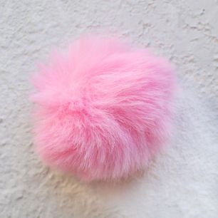 Меховой помпон - Розовый 5 см (5 шт.)