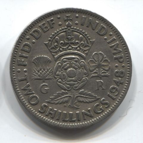 2 шиллинга (флорин) 1948 года Великобритания