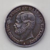 1 талер 1859 года Вальдек-Пирмонт AUNC Германия