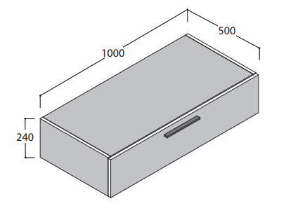 Тумба с ящиком Globo Arredo Wood S10024 100х50 схема 1