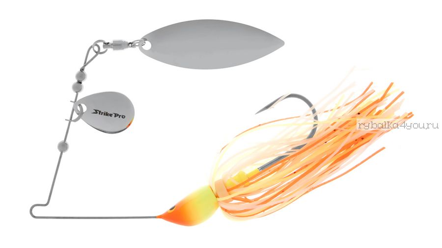 Спиннербейт Strike Pro Spinner Bait 14 мм / 13,8 гр / цвет:  C1C-W3C (097C-12/Chrome)