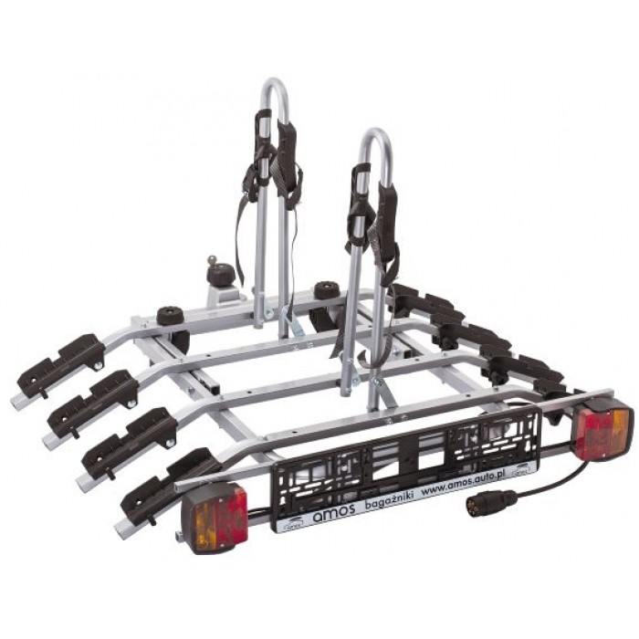 Велоплатформа на фаркоп Amos TYTAN 4 Plus (для 4х велосипедов)