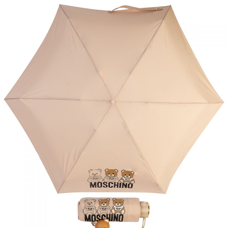 Зонт складной Moschino 8061-SuperminiA Bear Scribbles Beige