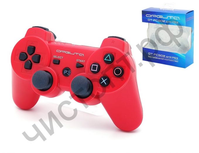Джойстик для PS3 OT-PCG02 Красный SIXAXIS DualShock3 2.4GHz Wireless беспроводн.