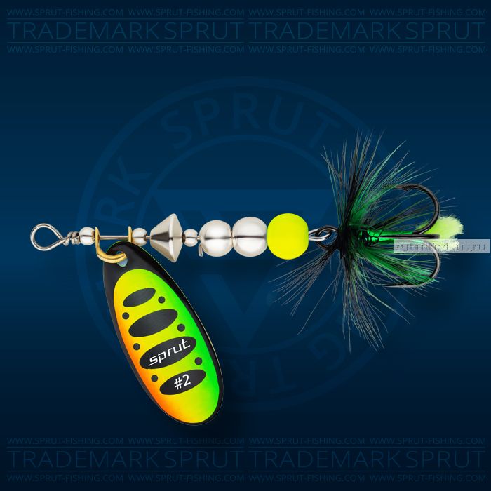 Блесна вращающаяся Sprut Caspia Spinner №2 / 4,5 гр / цвет: FT