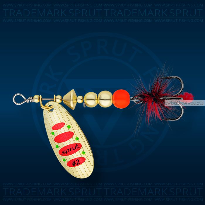 Блесна вращающаяся Sprut Caspia Spinner №2 / 4,5 гр / цвет: GR