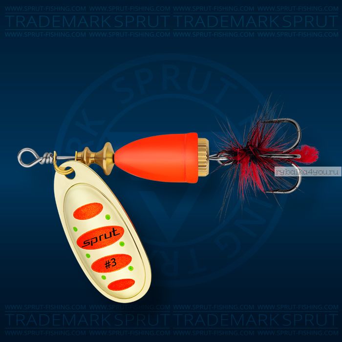 Блесна вращающаяся Sprut Livia Spinner №3 / 10 гр / цвет: GR