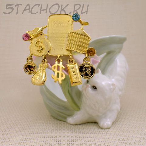 Брошь "Символы богатства и процветания" (A.J.C. США)