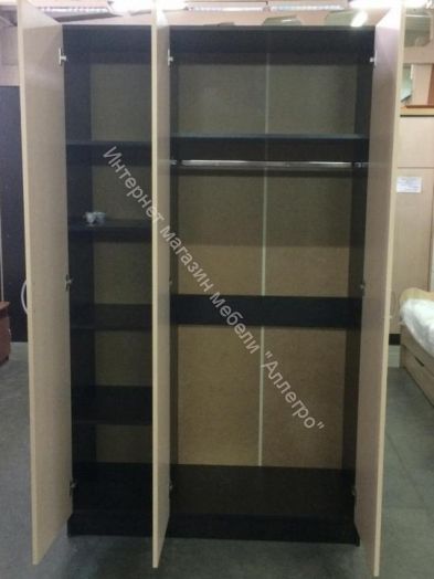 Шкаф распашной "Басса" (Бася) трехдверный с зеркалом ШК 553