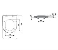 Сидение для унитаза Laufen Pro Slim 8.9896.6.000.000.1 с системой Soft-Close схема 1