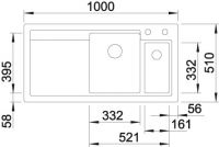 Мойка Blanco Axon II 6 S 524148 базальт схема 4