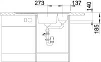 Мойка Blanco Axon II 6 S 524148 базальт схема 5