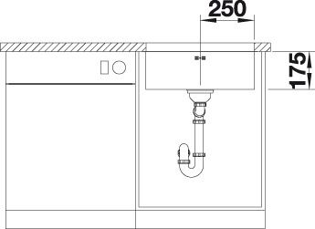 Мойка Blanco Supra 500-U 518205 с корзинчатым вентилем SKL схема 5