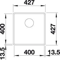 Мойка Blanco Subline 400-F 523499 кофе схема 3