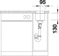 Мойка Blanco Subline 160-U 523400 схема 3