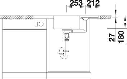 Мойка Blanco Zia 9E 515074 кофе ФОТО