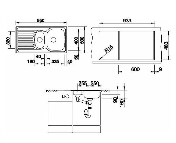 Кухонная мойка Blanco Tipo 6 S Basic 512303 ФОТО