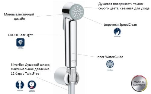 Гигиенический душ Grohe Trigger Spray 27513001 схема 3