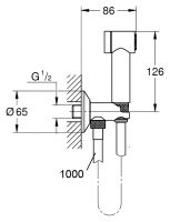 Гигиенический душ Grohe Sena 26329000 с гигиеническим душем схема 2