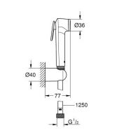 Гигиенический душ Grohe Tempesta-F 26354000 с душевым шлангом Silverflex 1250 мм схема 2