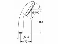 Ручной душ Grohe New Tempesta 100 II 26161001 (26161000) схема 1