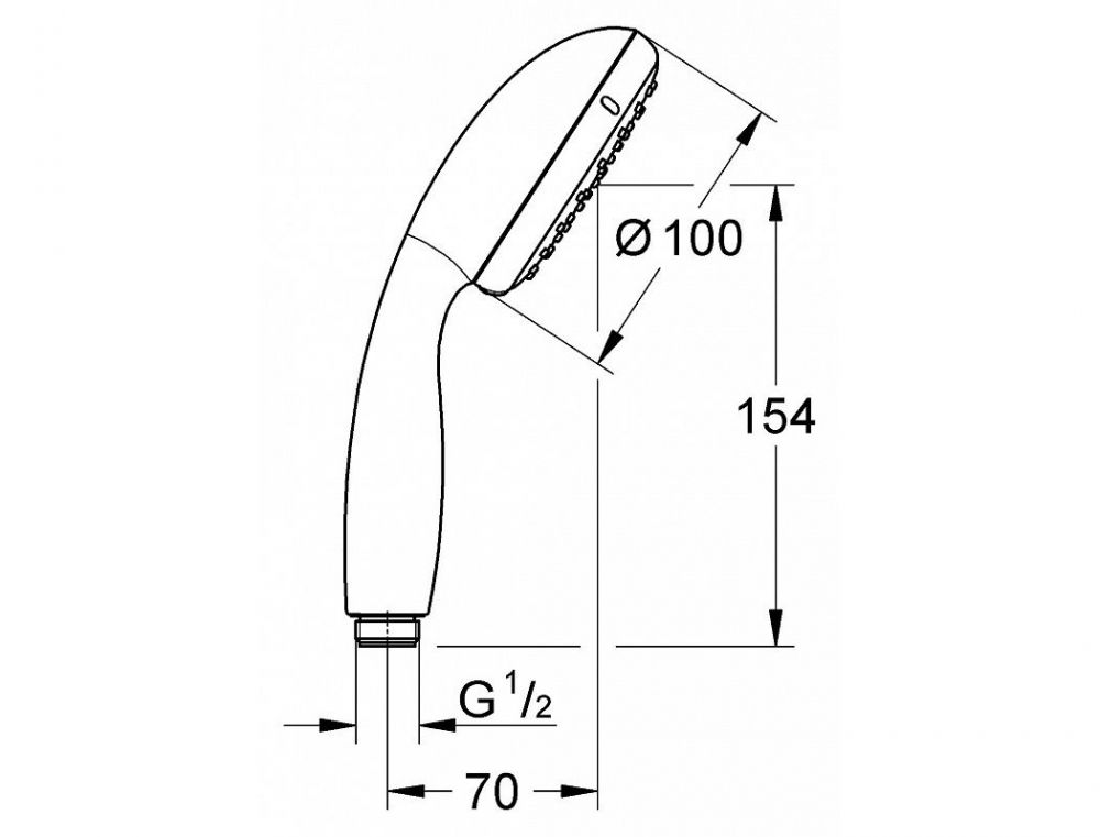 Ручной душ Grohe New Tempesta 100 II 26161001 (26161000) схема 1