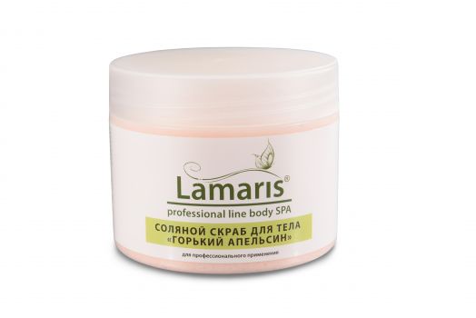 Соляной скраб для тела ГОРЬКИЙ АПЕЛЬСИН Lamaris - 365, 620 гр.