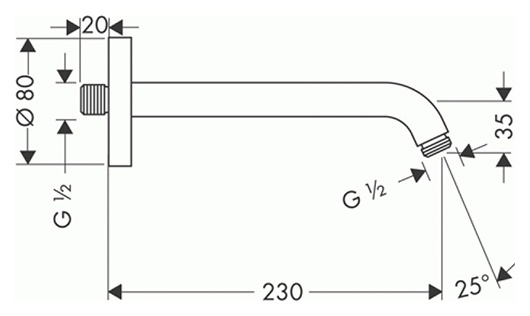 Кронштейн душевой настенный Grohe Relexa 27412000 ФОТО