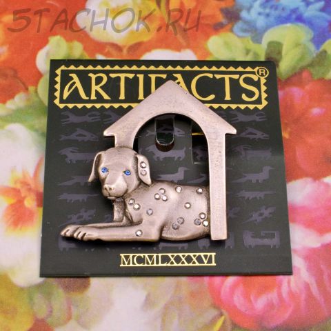 Брошь "Далматинец в конуре" (JJ США)