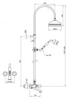 Бронзовая душевая система Webert Karenina KA721208065 схема 5